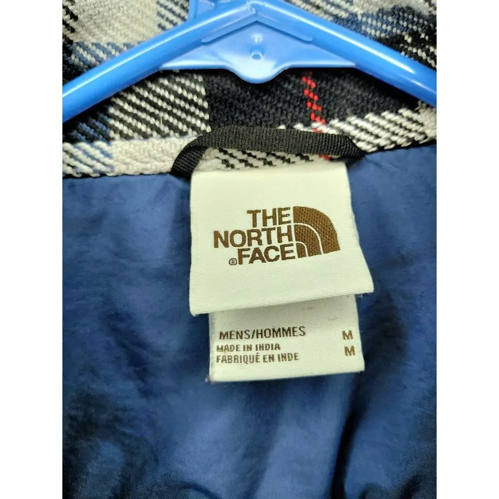 The North Face Valley Twill Flannel Shacket Mens S/M Blue Plaid Heavy Cabincore